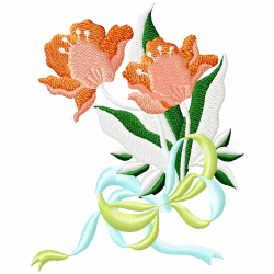 Flowers And Tree Embroidery Design 1 Flowers And Tree Embroidery Design 1
